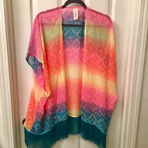 OP Beach Fringe Coverup